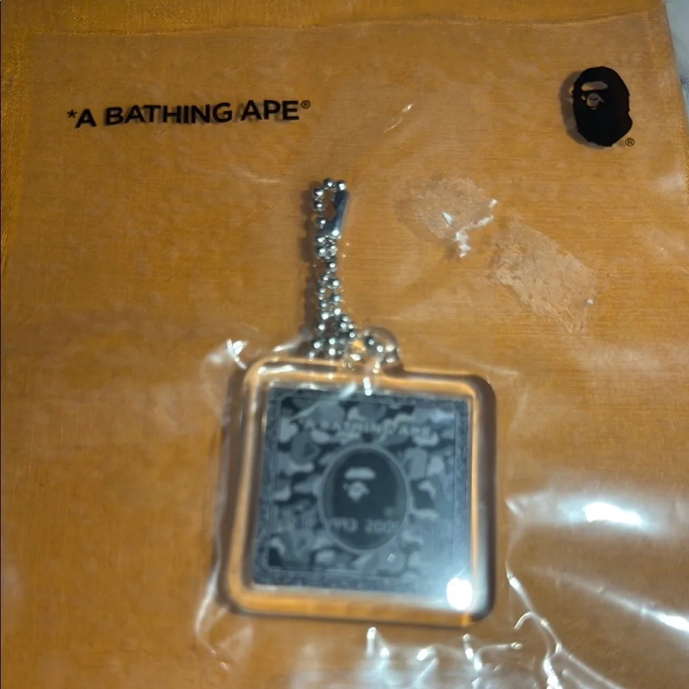 A Bathing Ape Silver Keychain